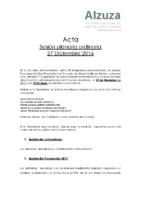N. 7. PLENO.ALZUZA. . 2016. 27 dic. ACTA